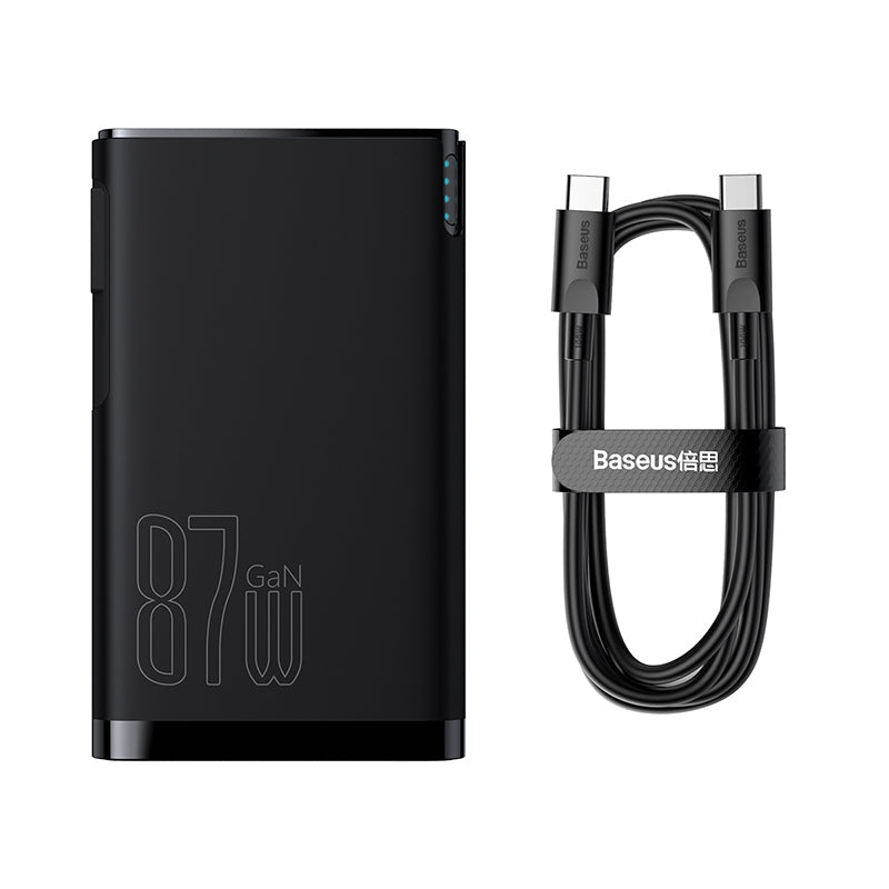 Baseus Power Station 4 Hybrid GaN Power Bank Adapter 10000mAh 87W CN Type-C 100W Cable Baseus Power Station 4 Hybrid GaN Power Bank Adapter 10000mAh 87W CN Type-C 100W Cable